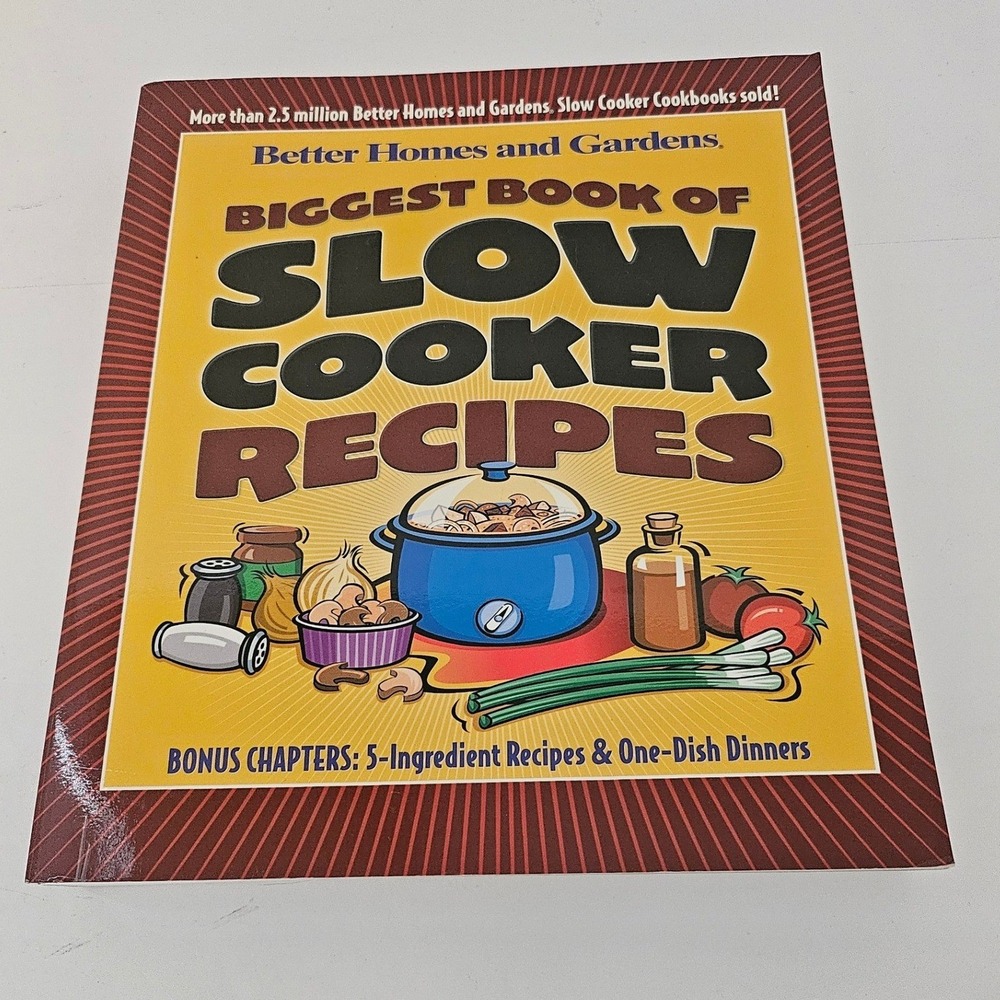 Better Homes and Gardens Biggest Book of Slow Cooker Recipes 2002 Vintage Book